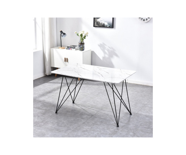 Crystal τραπέζι μεταλλικό 120x80xΗ75cm